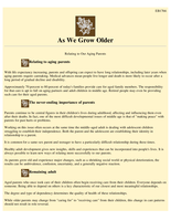 As We Grow Older: Relating to Our Aging Parents