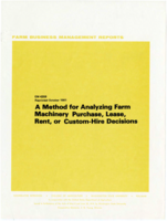 A method for analyzing farm machinery purchase, lease, rent, or custom-hire decisions