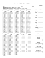 Junior 4-H Judging Placing Card
