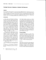 Geologic sources of asbestos in Seattle's Tolt Reservoir