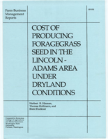 Cost of producing foragegrass seed in the Lincoln-Adams area under dryland conditions