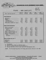 Washington state commodity data sheet: Pears-- non Bartlett