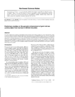 Preliminary studies on the gonadal enhancement of giant red sea urchins taken from barrens in British Columbia