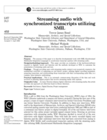 Streaming audio with synchronized transcripts utilizing SMIL