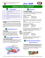 WSU Kittitas County Extension 4-H Focus, July 2020