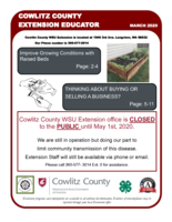 Cowlitz County Extension Educator, March 2020