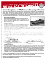 WSU Vancouver Notes for Neighbors, May 2005