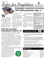 WSU Vancouver Notes for Neighbors, April/May 2000