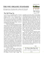 WSU Organic Standard, October 25, 2010