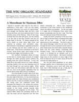 WSU Organic Standard, October 18, 2010