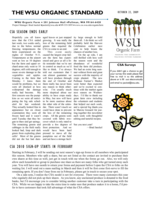 WSU Organic Standard, October 22, 2009