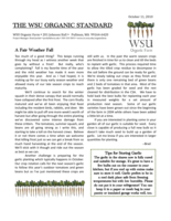 WSU Organic Standard, October 11, 2010
