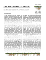 WSU Organic Standard, August 30, 2010