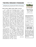 WSU Organic Standard, August 24, 2009