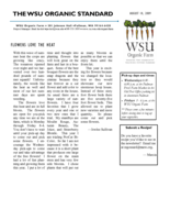 WSU Organic Standard, August 10, 2009