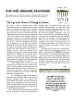 WSU Organic Standard, August 2, 2010