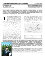 WSU Organic Standard, July 15, 2008