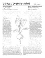 WSU Organic Standard, July 18, 2006
