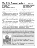 WSU Organic Standard, July 11, 2006
