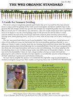 WSU Organic Standard, June 27, 2011