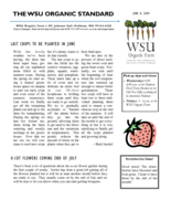 WSU Organic Standard, June 8, 2009