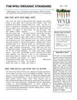 WSU Organic Standard, June 1, 2009