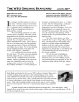 WSU Organic Standard, June 5, 2007