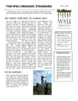 WSU Organic Standard, May 25, 2009