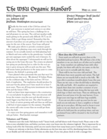 WSU Organic Standard, May 16, 2006