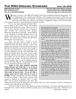 WSU Organic Standard, April 29, 2008