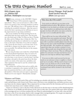 WSU Organic Standard, April 27, 2006