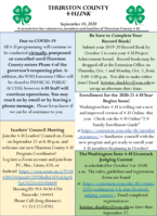 Thurston County 4-H LINK, September 18, 2020