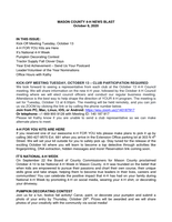 Mason County 4-H News Blast, October 8, 2020