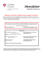 Garfield County Extension Newsletter, September-October 2020