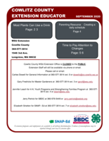 Cowlitz County Extension Educator, September 2020