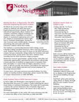WSU Vancouver Notes for Neighbors, Summer 2004
