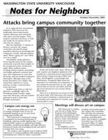 WSU Vancouver Notes for Neighbors, October/November 2001