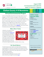 Clallam County 4-H Newsletter, August 2020