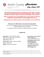 WSU Asotin County Extension Newsletter, July - September 2020