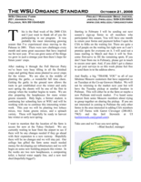 WSU Organic Standard, October 21, 2008