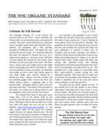 WSU Organic Standard, September 27, 2010