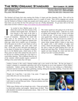 WSU Organic Standard, September 16, 2008