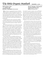 WSU Organic Standard, September 5, 2006