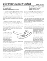 WSU Organic Standard, August 29, 2006