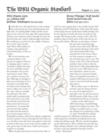 WSU Organic Standard, August 22, 2006