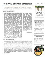 WSU Organic Standard, August 3, 2009