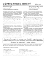 WSU Organic Standard, July 4, 2006