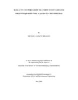 Base-activated persulfate treatment of contaminated soils with pH drift from alkaline to circumneutral