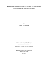 Arabinoxylan distribution and functionality in selected mill streams and effect on flour blending