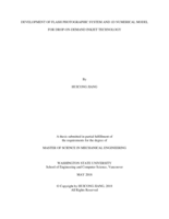 Development of flash photographic system and 1D numerical model for drop-on-demand inkjet technology